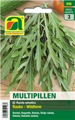 Rauke "Salatrauke  - Wildform":   Multipill - für leichte Aussaat und buschige Pflanzen. Eine Pille vereint me