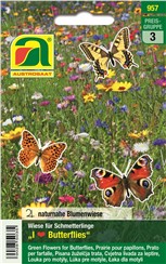 Blumenwiese "I love butterflies" (Wiese f. Schmetterlinge):   Diese Mischung enthält viele Arten von Wildblumen für die Bedürfnisse von ei