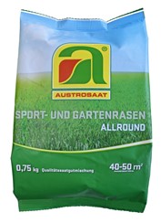 Sport- und Gartenrasen ALLROUND, 0,75 kg:   Der Allround-Rasen ist für die meisten Flächen geeignet und verträgt mittler