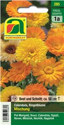 Ringelblume "Mischung":   Liebt sonnige Standorte und leichte Böden. Die gefüllten Blüten leuchten in 
