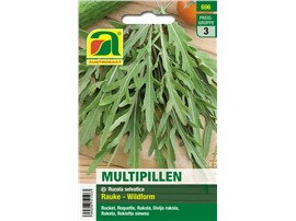 Rauke "Salatrauke  - Wildform":   Multipill - für leichte Aussaat und buschige Pflanzen. Eine Pille vereint me