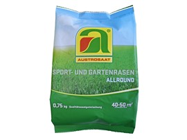 Sport- und Gartenrasen ALLROUND, 0,75 kg:   Der Allround-Rasen ist für die meisten Flächen geeignet und verträgt mittler