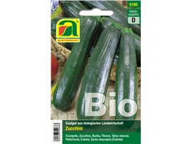 Zucchini BIO "Tempra F1":   Eine reichtragende Sorte mit mittelgrünen Früchten. Buschtyp.